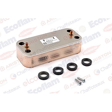SCHIMBATOR DE CALDURA SECUNDAR IN PLACI CENTRALA TERMICA ARISTON CARES, CLAS ONE, HS PREMIUM ORIGINAL ARISTON 65116314 [1]