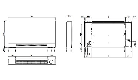VENTILOCONVECTOR SABIANA CARISMA WHISPER CARCASAT CFF-ECM-MV 40 CU INTERFATA CB-TOUCH + UP-TOUCH [6]