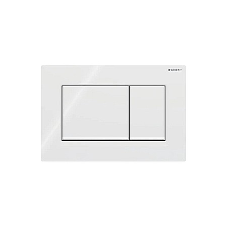 Obiecte Sanitare - CLAPETA DE ACTIONARE GEBERIT CU DUBLA ACTIONARE SIGMA30 ALB/CROM LUCIOS