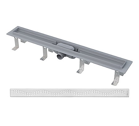 Obiecte Sanitare - RIGOLA DUS 950MM ALCA CU GRATAR PERFORAT SIMPLE APZ8-950M