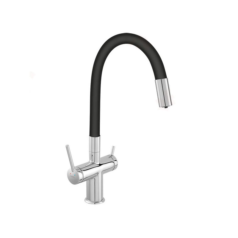 Baterii sanitare - Baterie inalta pentru chiuveta cu apa filtrata negru/crom BFT41B