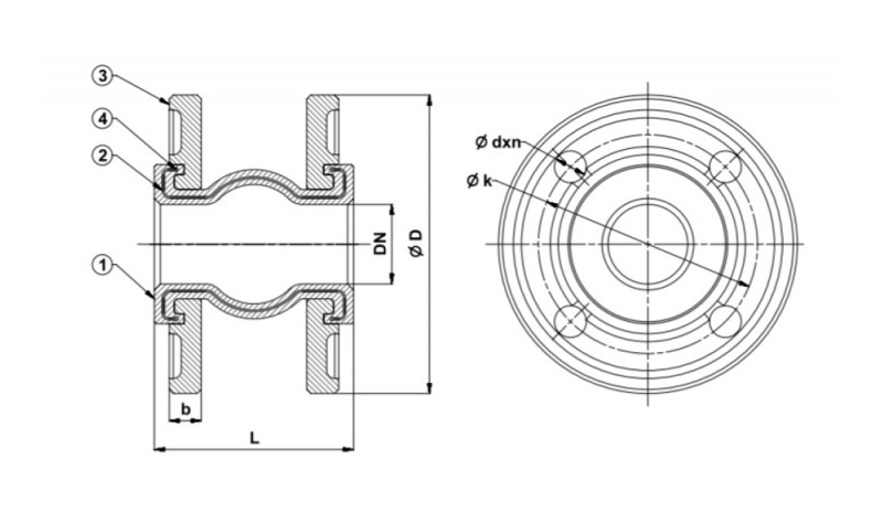 RACORD ANTIVIBRANT CU FLANSA MT SPAIN PN 16 MT5121 DN 200 [1]