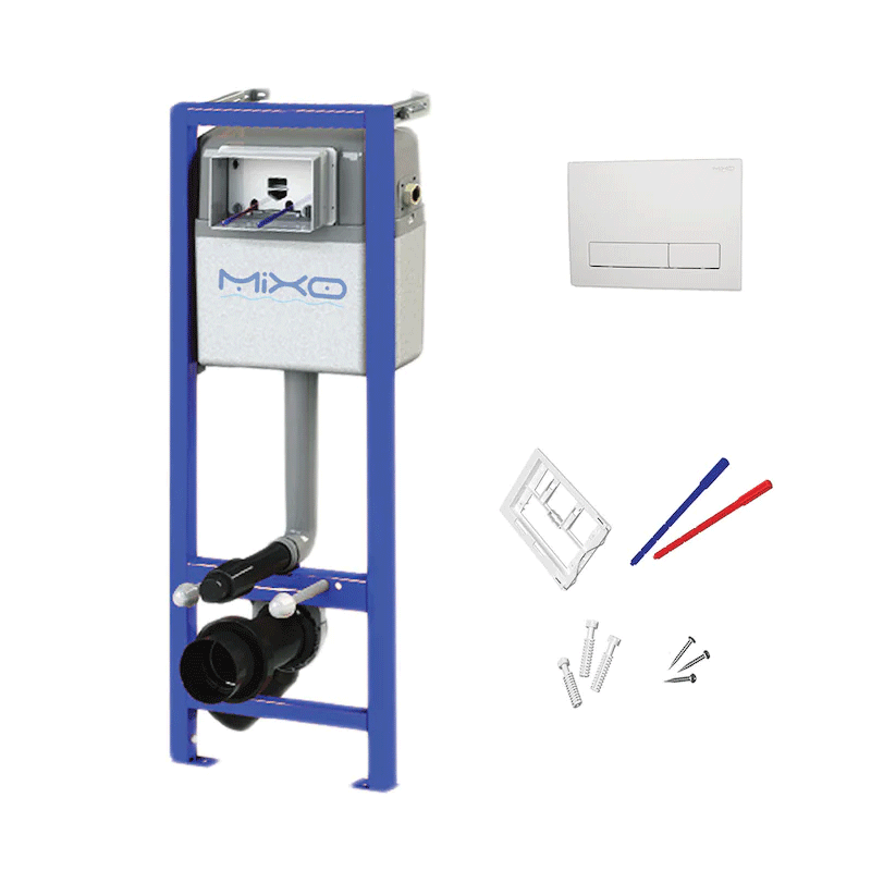 Obiecte sanitare persoane cu dizabilitati - REZERVOR WC INCASTRABIL IN PERETE CU CLAPETA ALBA MIXO