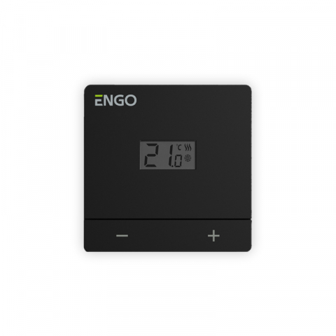 Termostate centrala ambient - TERMOSTAT DE AMBIENT CU FIR ENGO EASY-BATB NEGRU