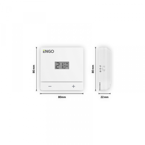 TERMOSTAT DE AMBIENT CU FIR ENGO EASY-BATW ALB [1]