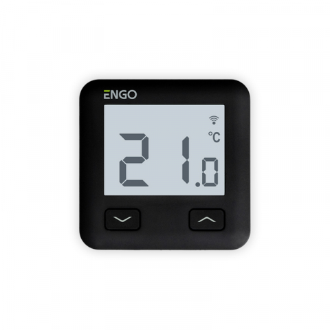 Termostate centrala ambient - TERMOSTAT DE AMBIENT CU FIR CU CONTROL PRIN INTERNET ENGO E10-B NEGRU