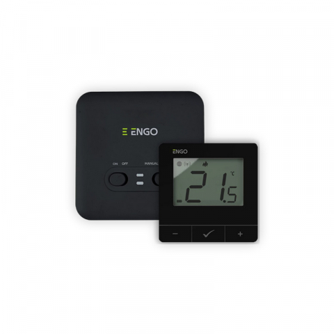 Termostate centrala ambient - TERMOSTAT DE AMBIENT FARA FIR CU CONTROL PRIN INTERNET ENGO E20i-B NEGRU