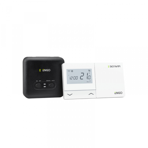 TERMOSTAT DE AMBIENT FARA FIR CU CONTROL PRIN INTERNET ENGO E901WIFI ALB [2]