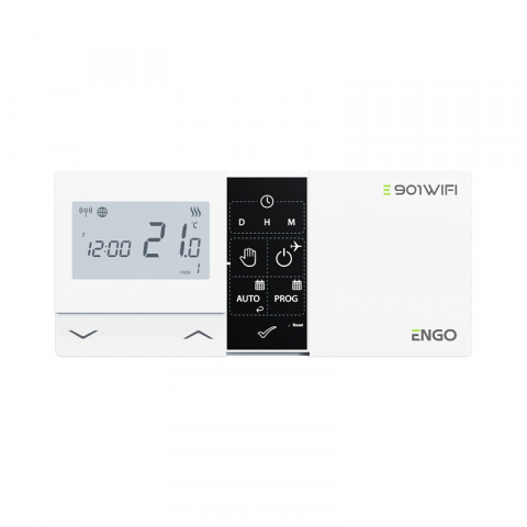 TERMOSTAT DE AMBIENT FARA FIR CU CONTROL PRIN INTERNET ENGO E901WIFI ALB [1]