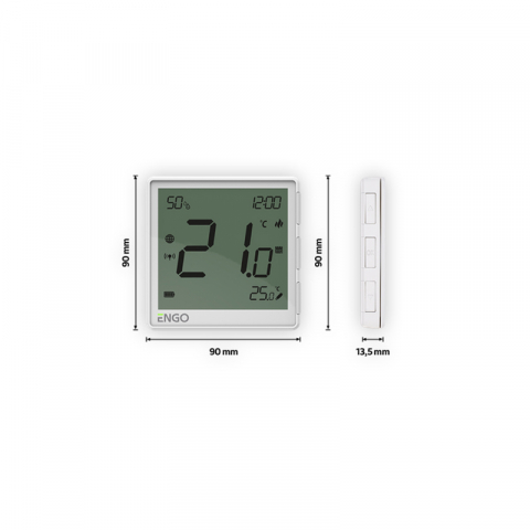 TERMOSTAT DE AMBIENT FARA FIR CU CONTROL PRIN ZIGBEE ENGO EONE-BATW ALB [2]