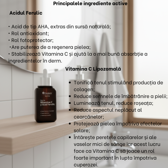 Ser cu Vitamina C lipozomala, Acid Ferulic, si Acid Hialuronic 30ml [4]