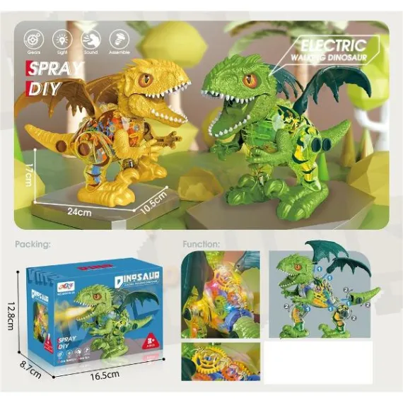 Dinozaur electric cu lumini si muzica functie mers si flacari [1]
