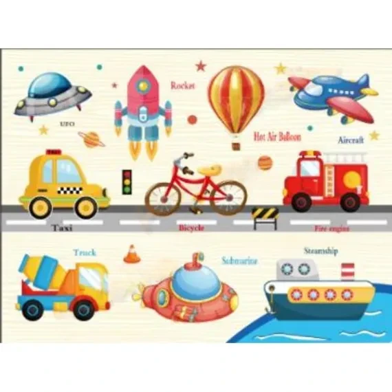 Puzzle de lemn cu vehicule [1]
