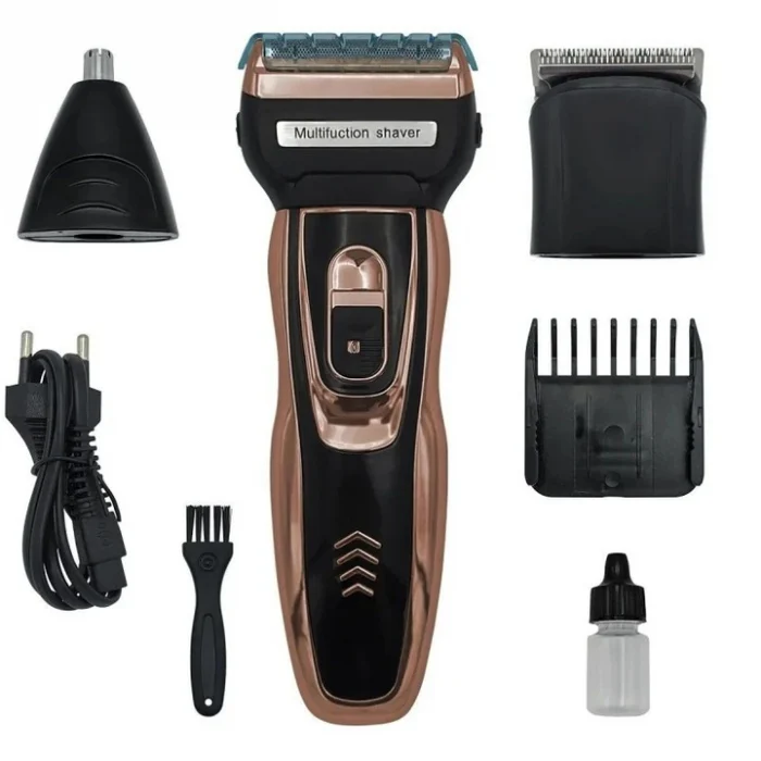 Trimmer Multifuncțional 3 în 1 GEEMY GM-595, Rezistent la Apă, Lame Titan, [3]