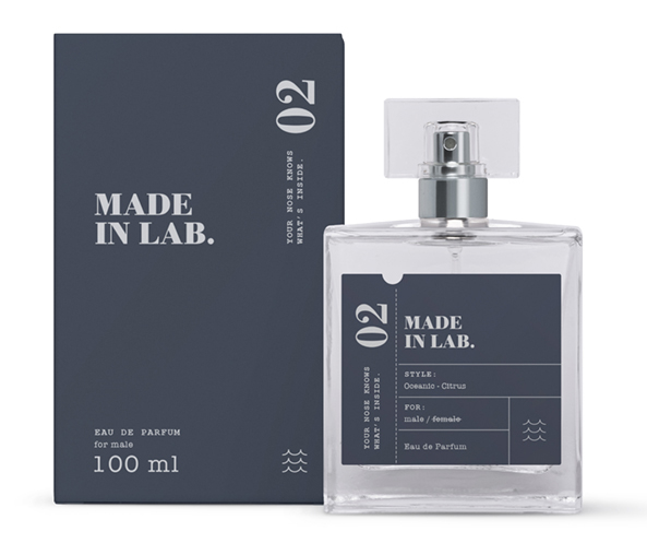 Apa de parfum No.02, Made in Lab, Barbati - 100 ml - Inspirat din A. Aqua Di Gio (100 ml)