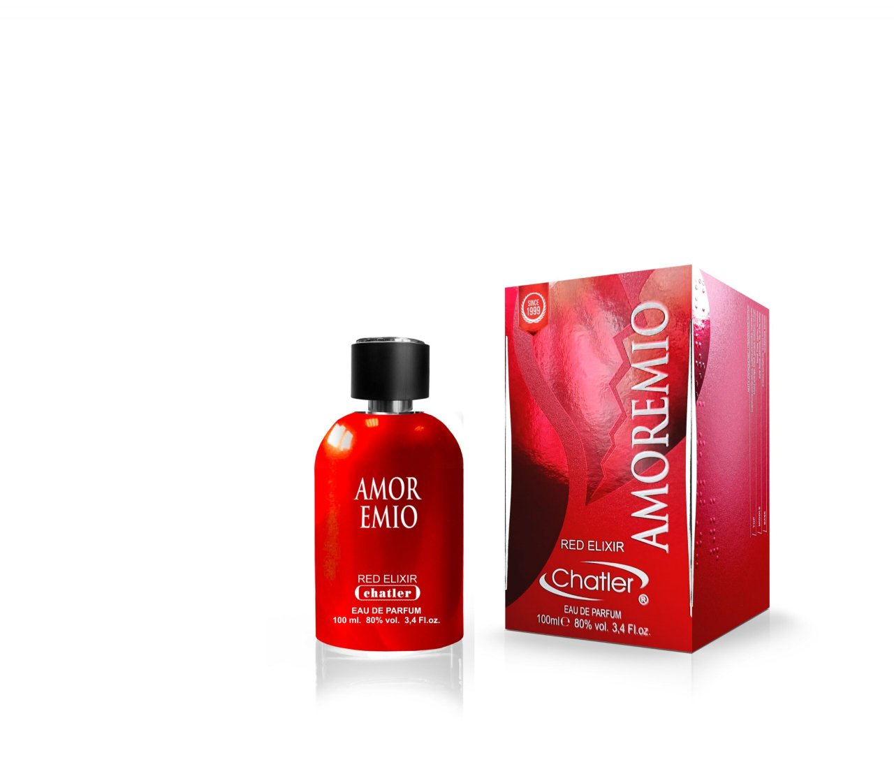 Apa de parfum Amoremio Red Elixir, Chatler, Unisex - 100 ml - Inspirat din Cacharel Amor Amor Elixir Passion