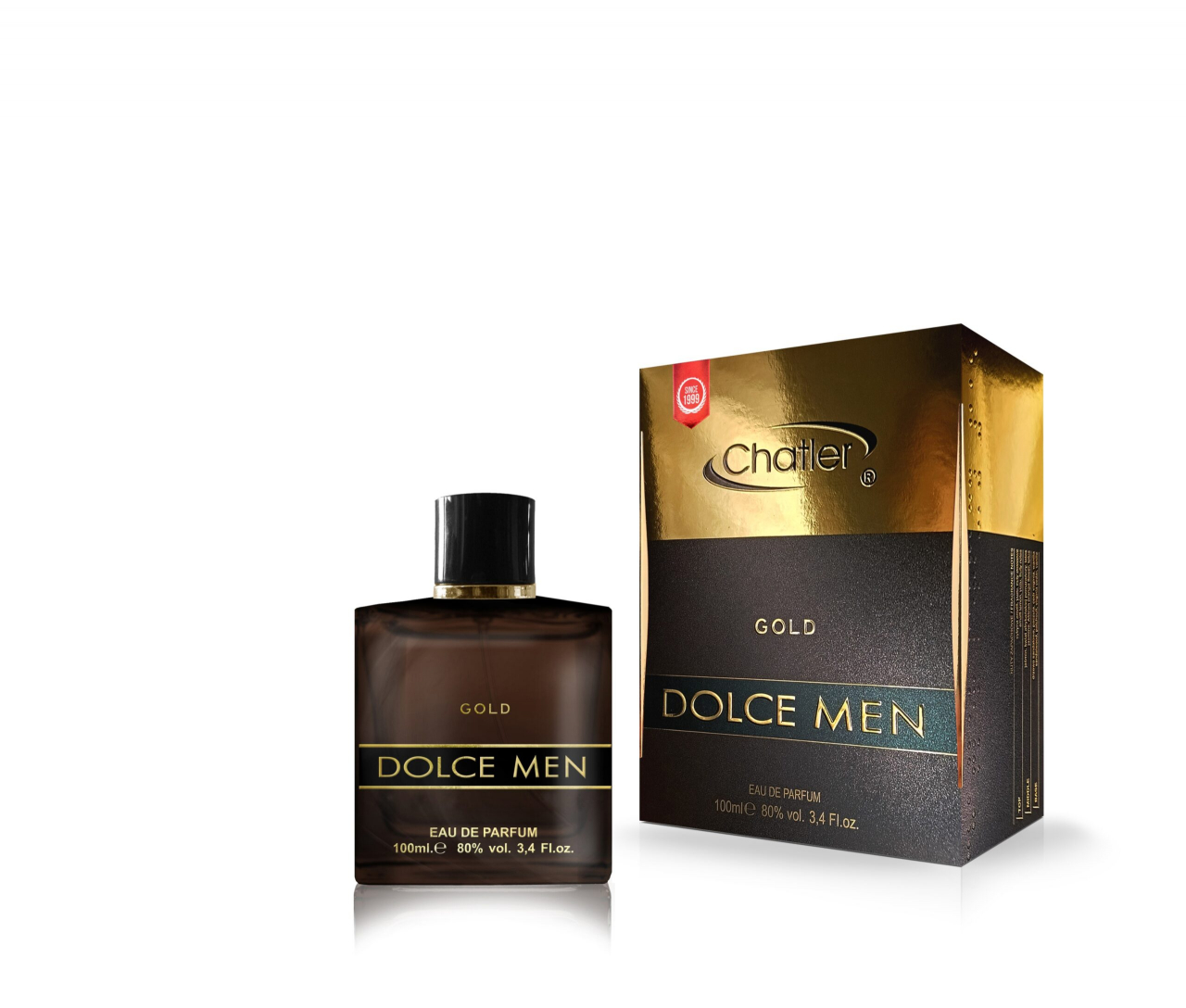 Apa de parfum Dolce Men Gold, Chatler, Barbati - 100 ml - Inspirat din DolceGabbana The One Men