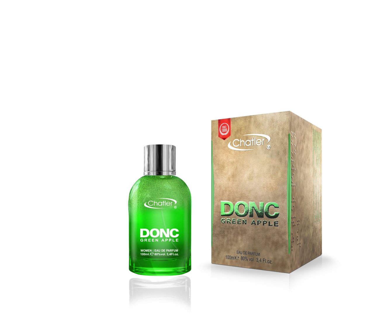 Apa de parfum DONC Green Apple, Chatler, Femei - 100 ml - Inspirat din DKNY Be Delicious