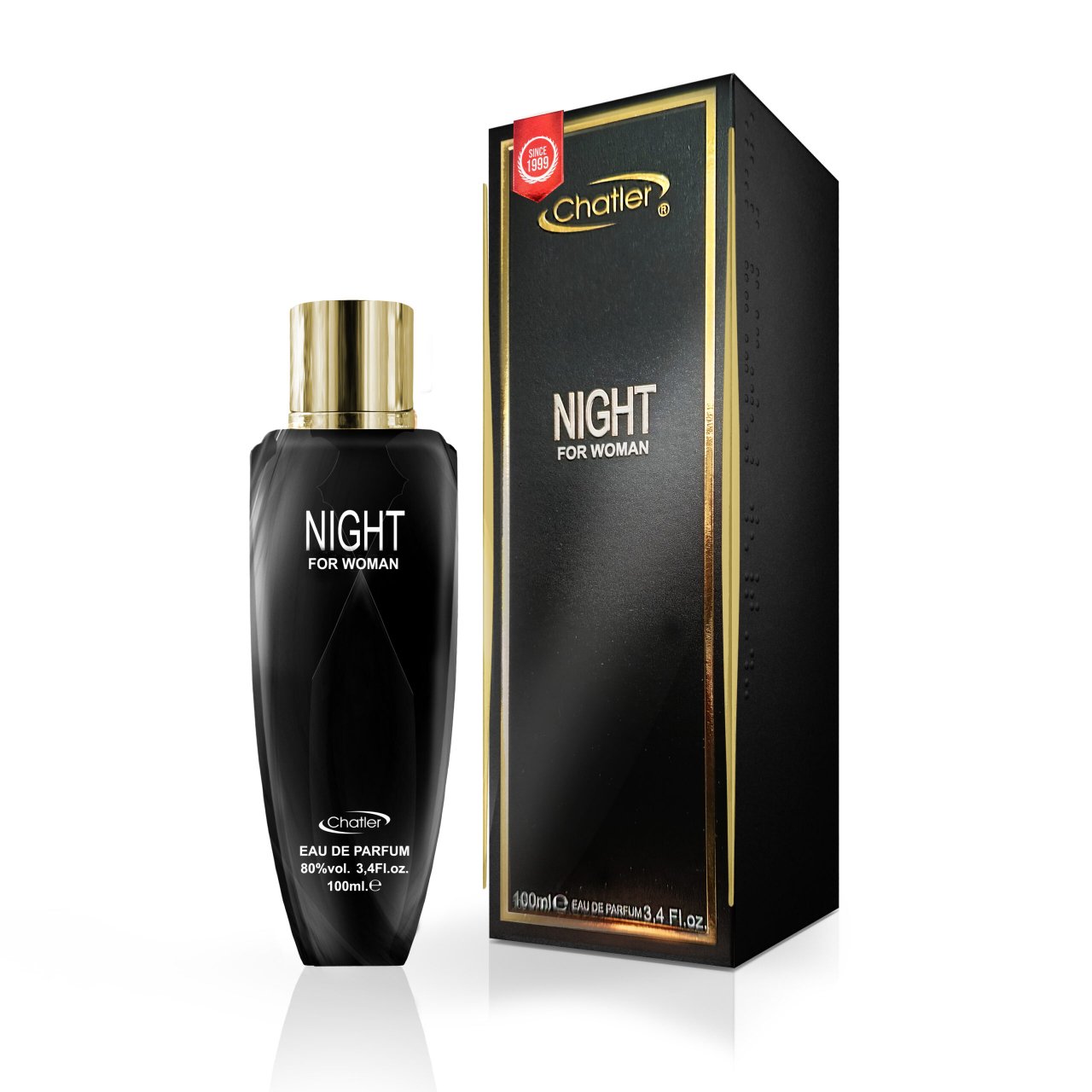 Apa de parfum Night Woman, Chatler, Femei - 100 ml -  Inspirat din Hugo Boss Nuit Pour Femme