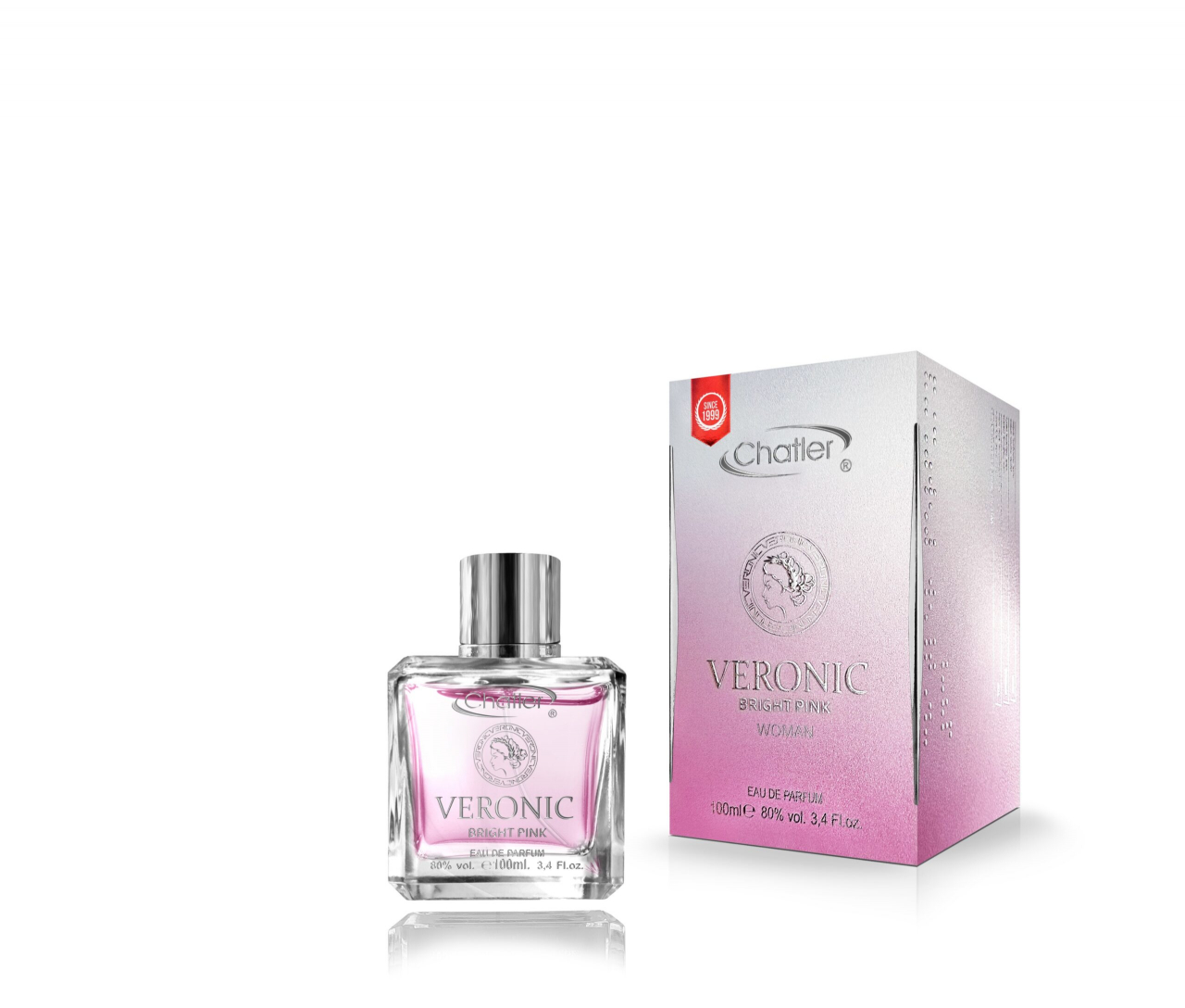 Apa de parfum Veronic Bright Pink, Chatler, Femei - 100 ml - Inspirat din V. Bright Crystal