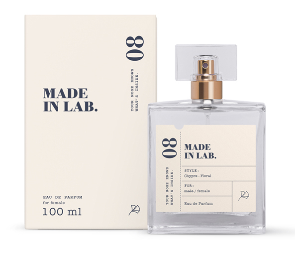 Apa de parfum No.08, Made in Lab, Femei - 100 ml - Inspirat din Chloe Nomade (100 ml)