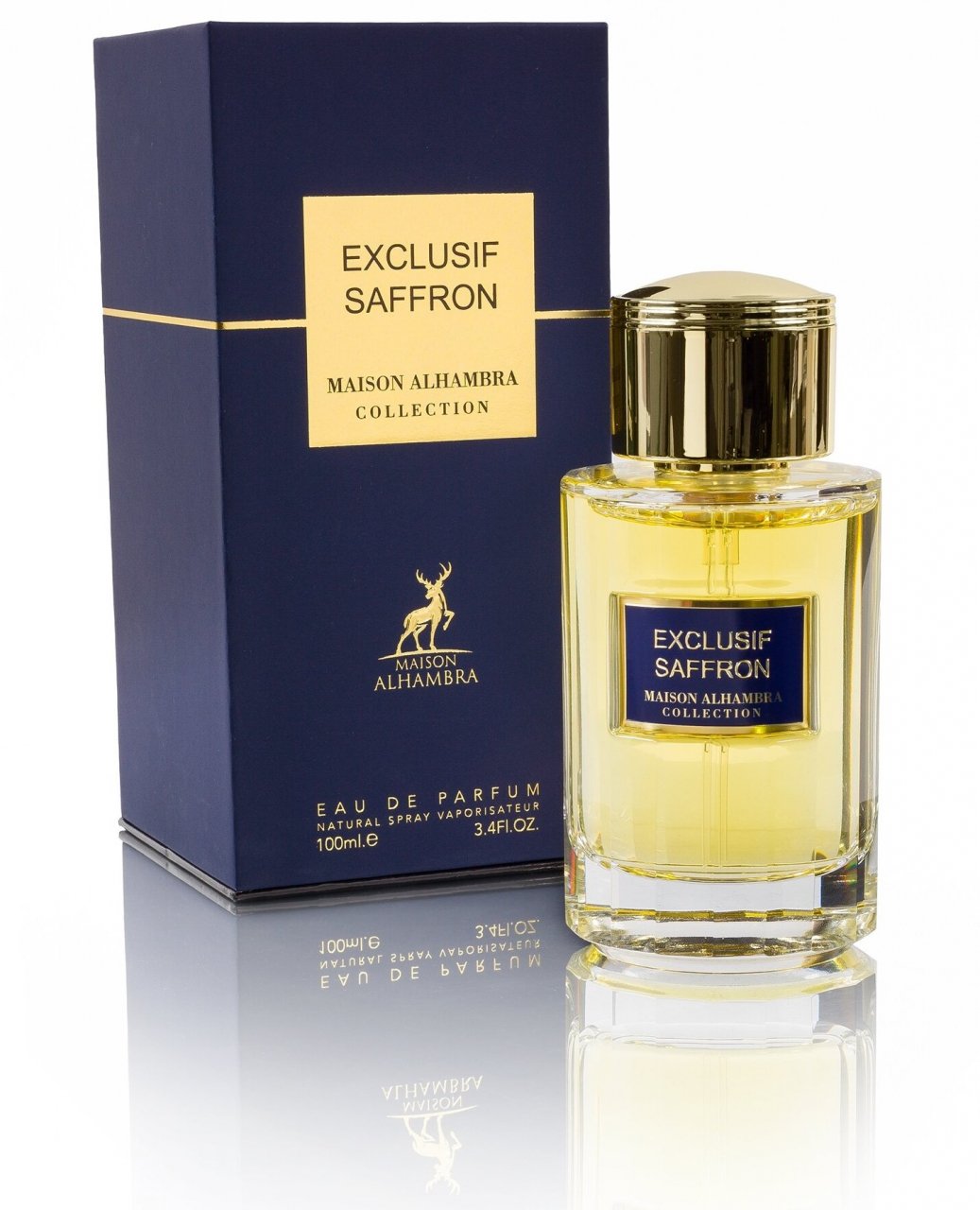 Apa de parfum Exclusif Saffron Collection, Maison Alhambra, Barbati - 100 ml - inspirat din Saffron Lazuli C.H.