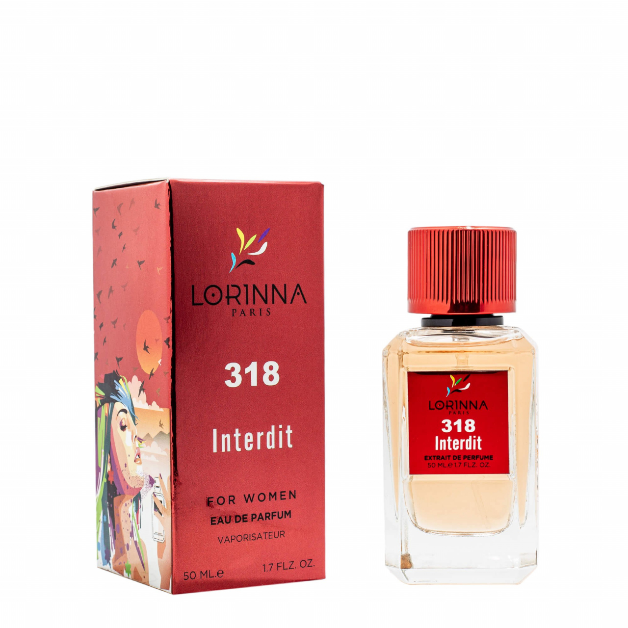 Apa de parfum Lorinna Interdit, no.318, Lorinna Paris, Femei - 50 ml