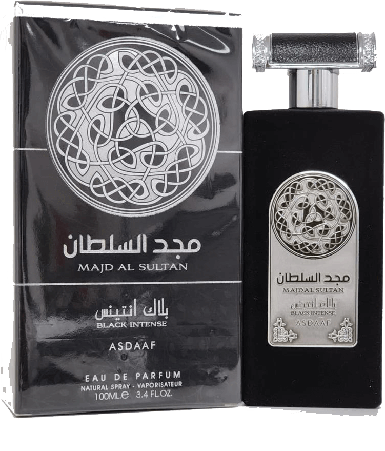 Apa de parfum Majd Al Sultan Black Intense, ASDAAF Perfumes, Unisex - 100 ml