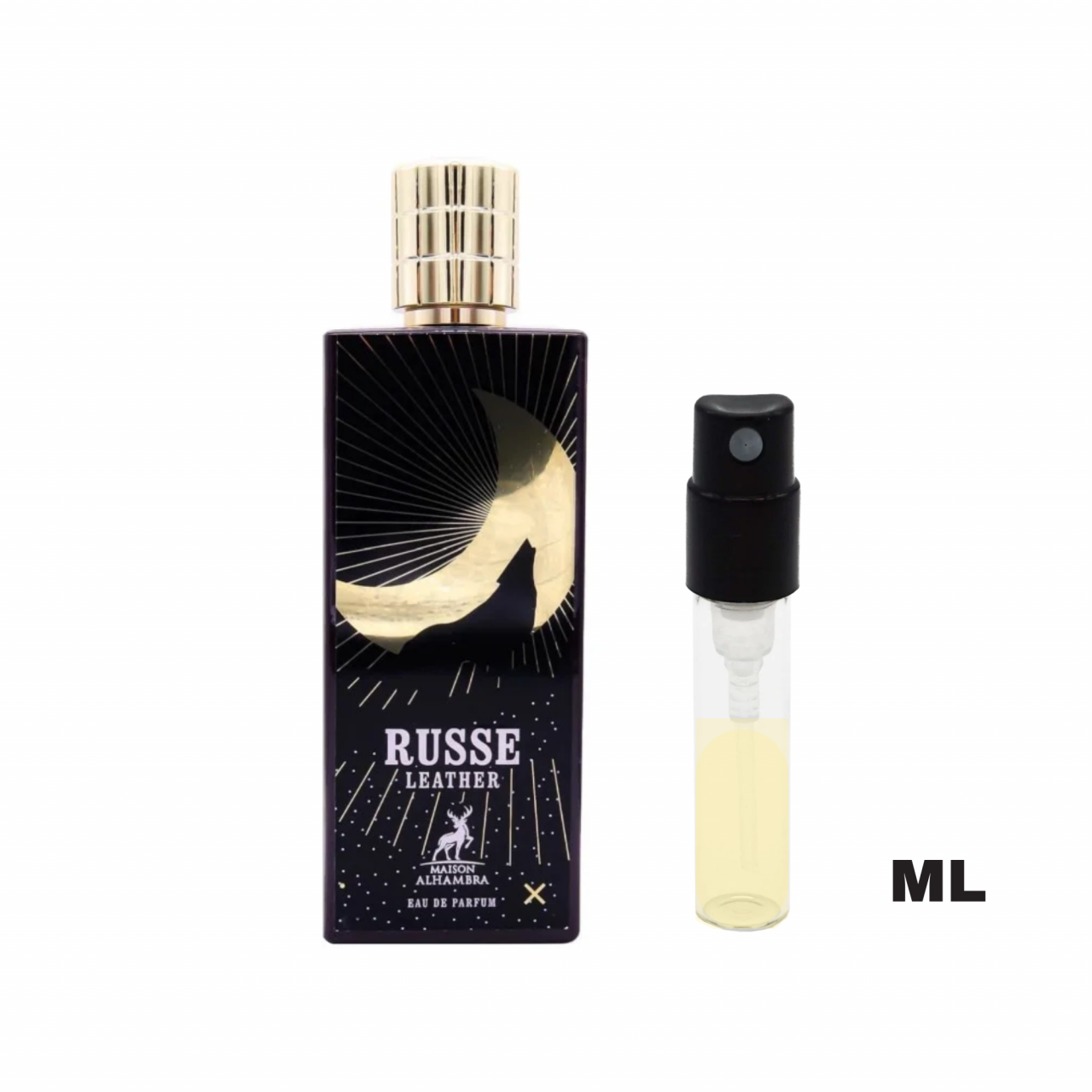 Mostra 2 ml - Apa de parfum Russe Leather, Maison Alhambra, Barbati