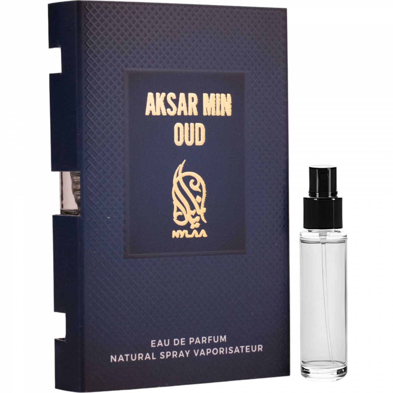 Mostra 2 ml - Apa de parfum Aksar Min Oud, Nylaa, Barbati