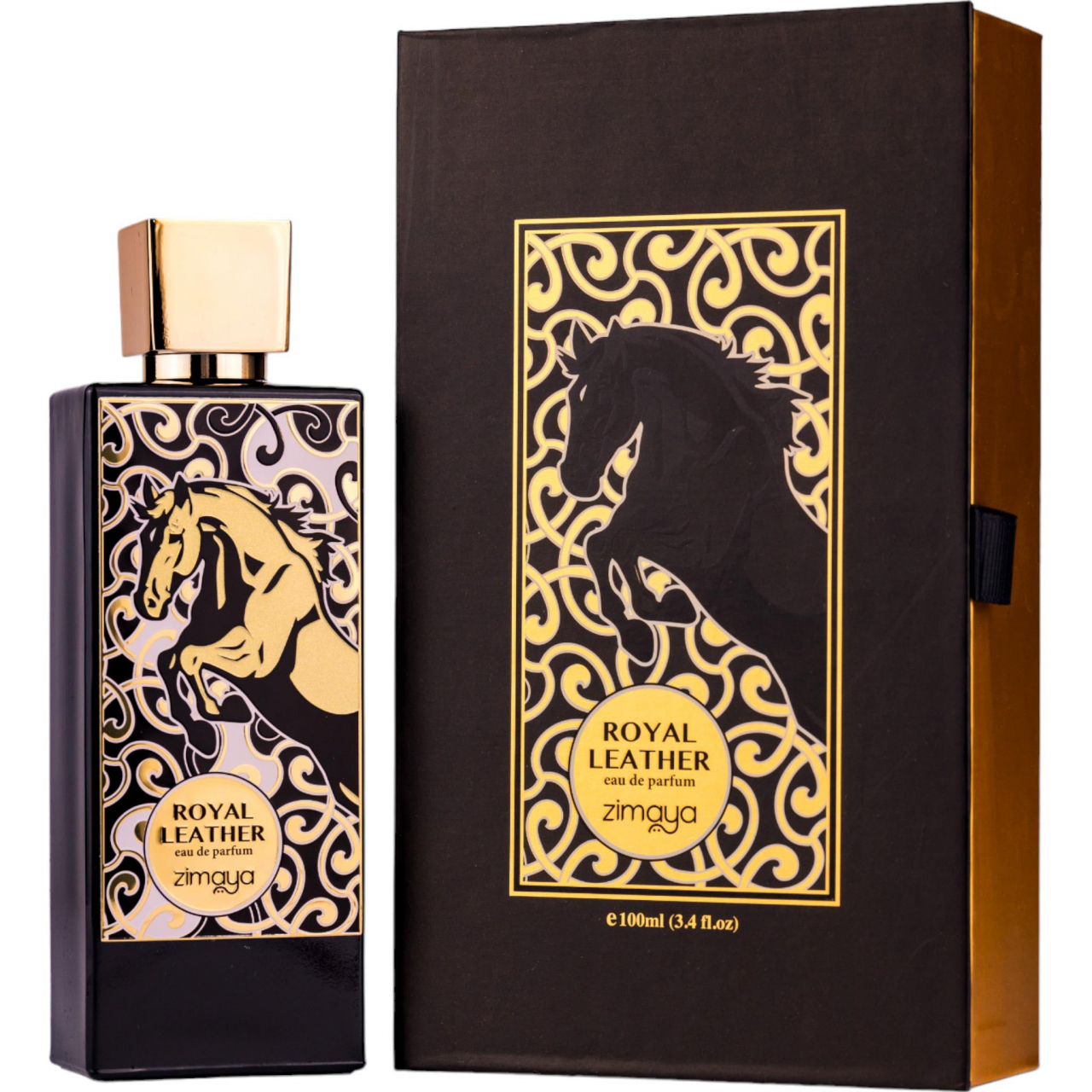 Apa de parfum Royal Leather, Zimaya, Unisex - 100 ml - inspirat din Irish Leather Memo + Oud Bouquet Arabian Oud