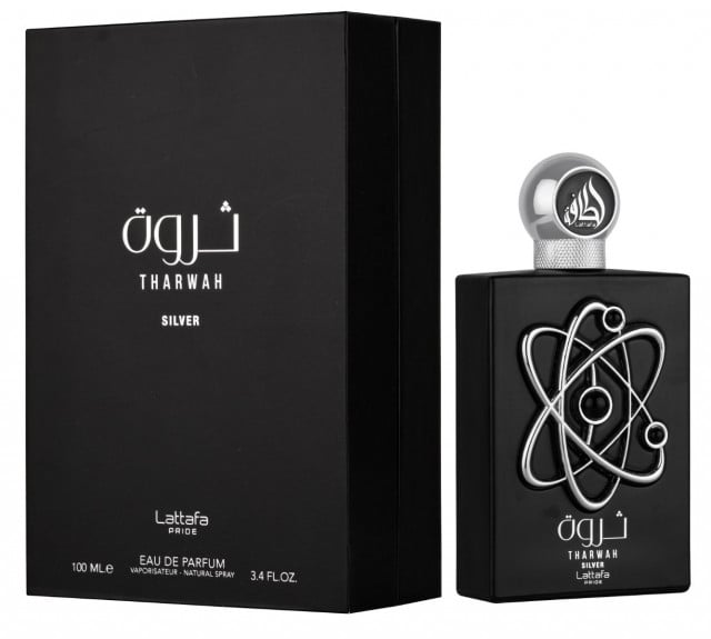 Apa de parfum Tharwah Silver, Lattafa, Barbati - 100 ml