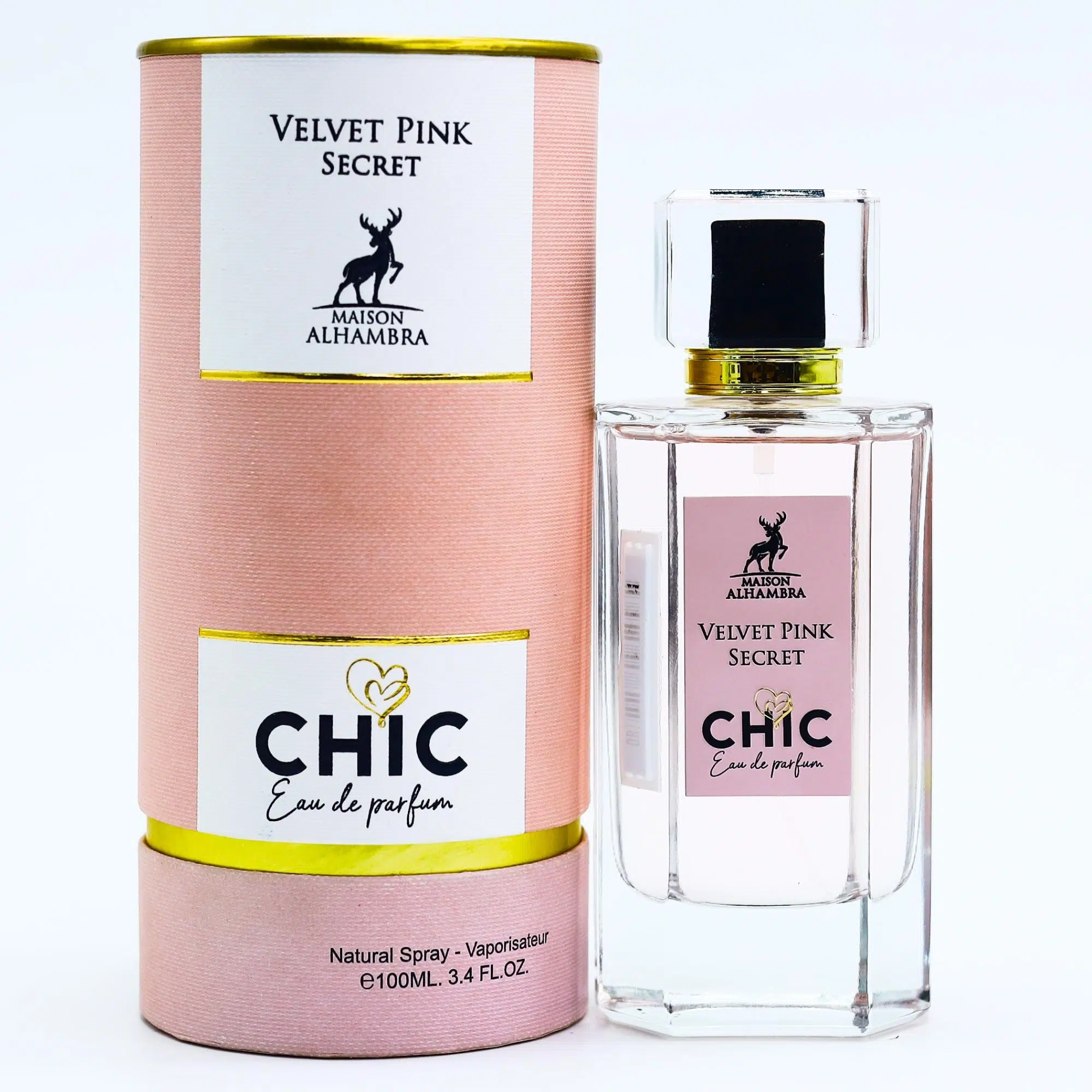 Apa de parfum Velvet Pink Secret CHIC, Maison Alhambra, Femei - 100 ml