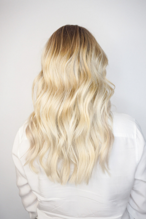 Extensii Clip-On Drept Blond Alb-ELCC1816S [2]