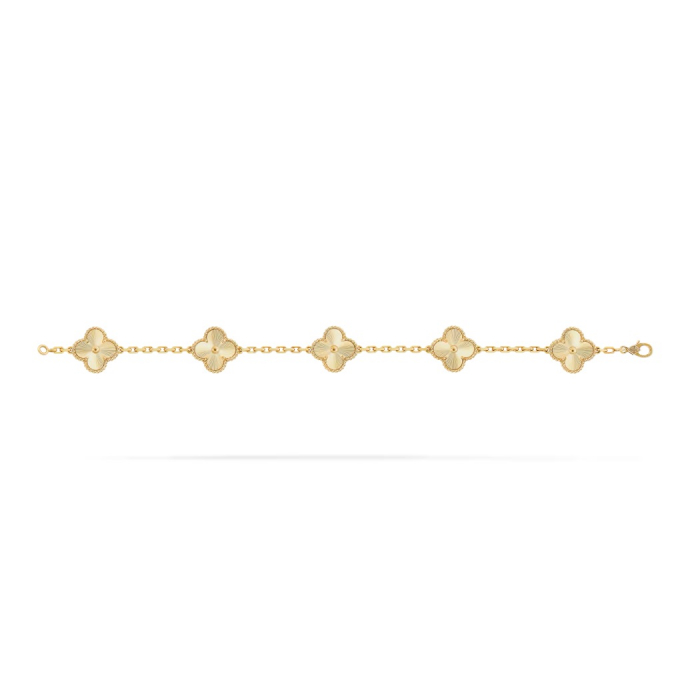 Set Bijuterii Colier Și Brățară  Floare Gold [4]