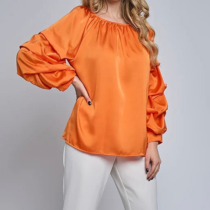 Bluză Satin Portocalie [2]