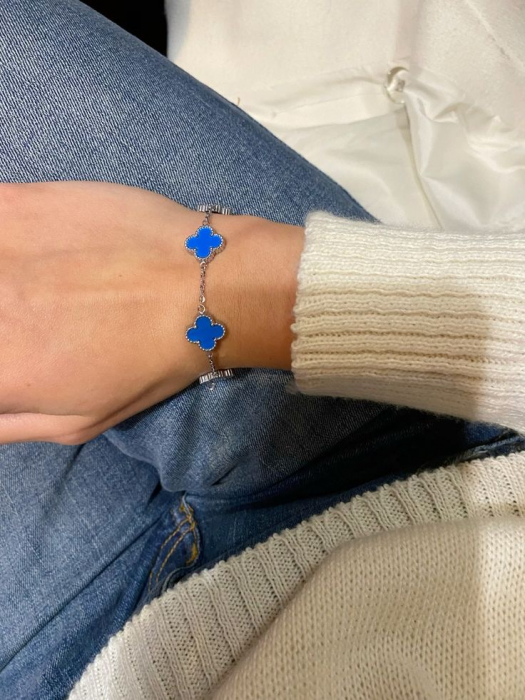 Brățară Alhambra Cu Flori BLUE SAPHIRE [2]