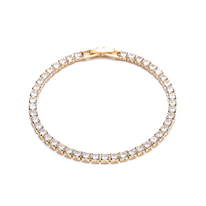Brățară Aurie Tennis Cu Cristale Zirconia [2]