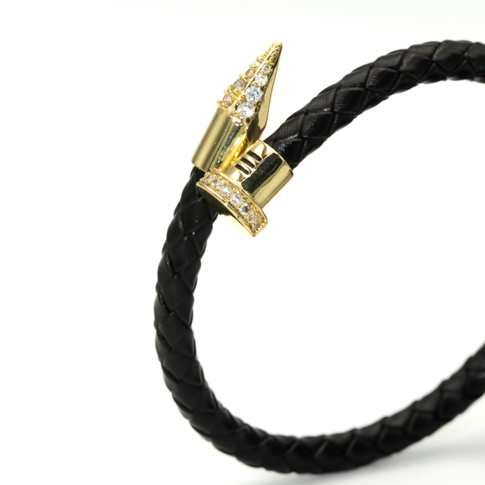 Brățară Din Piele Cui Deep Black [3]