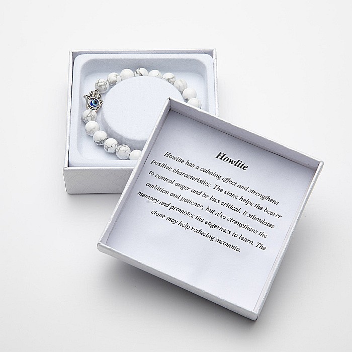 Brățară Handmade Din Pietre Semiprețioase Howlite [3]
