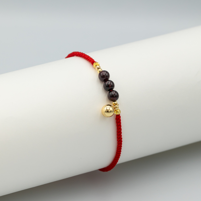 Brățară Reglabilă Handmade Cu Mărgele Negre [1]