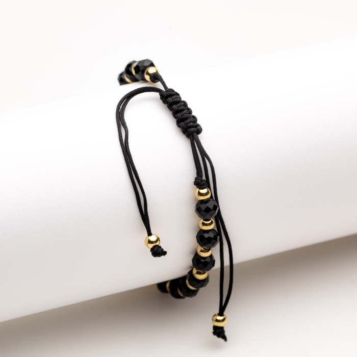 Brățară Reglabilă Handmade Cu Pandantive Black&Gold [2]