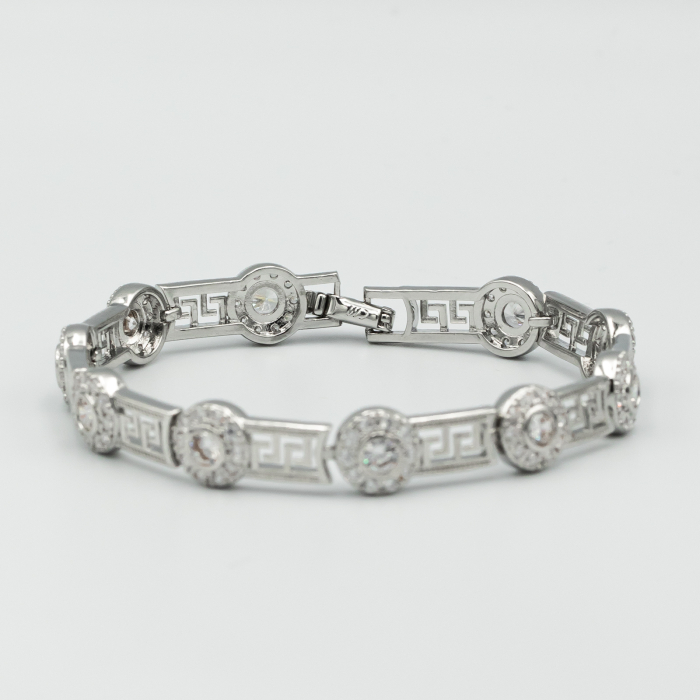 Brățară Spectaculoasă Placată Cu Aur Alb Versus [2]