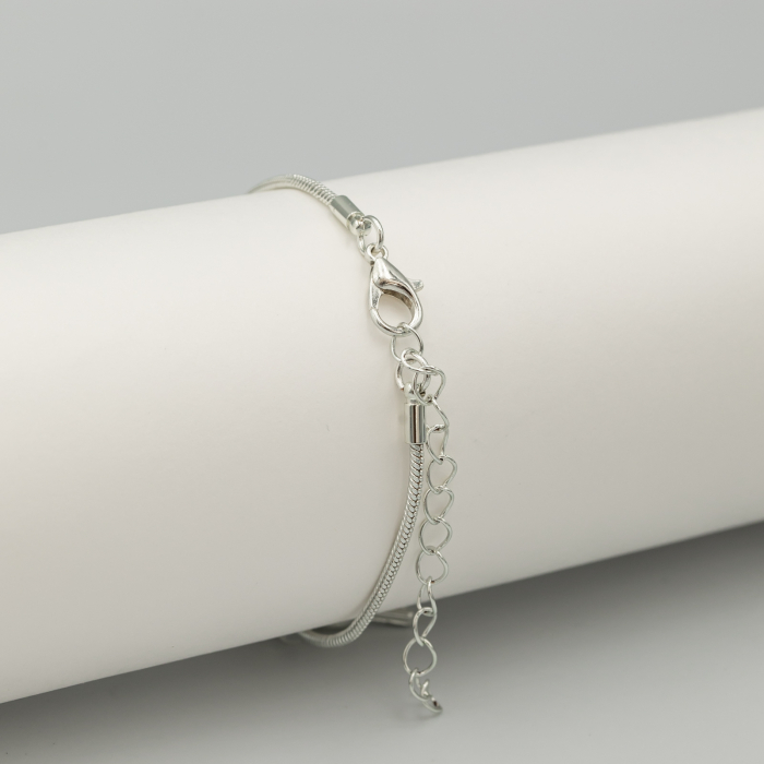 Brățară Tip Pandora Placată Cu Aur Alb [2]