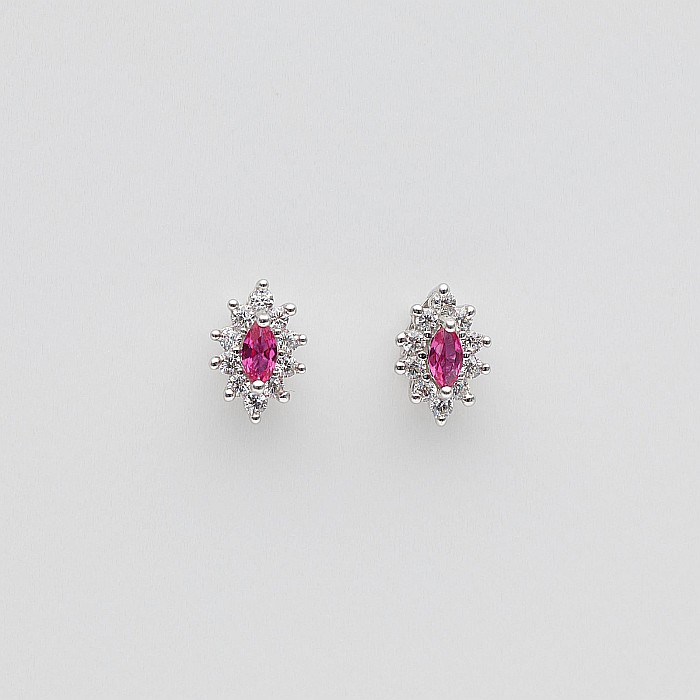 Cercei Argint Pink Princess [3]
