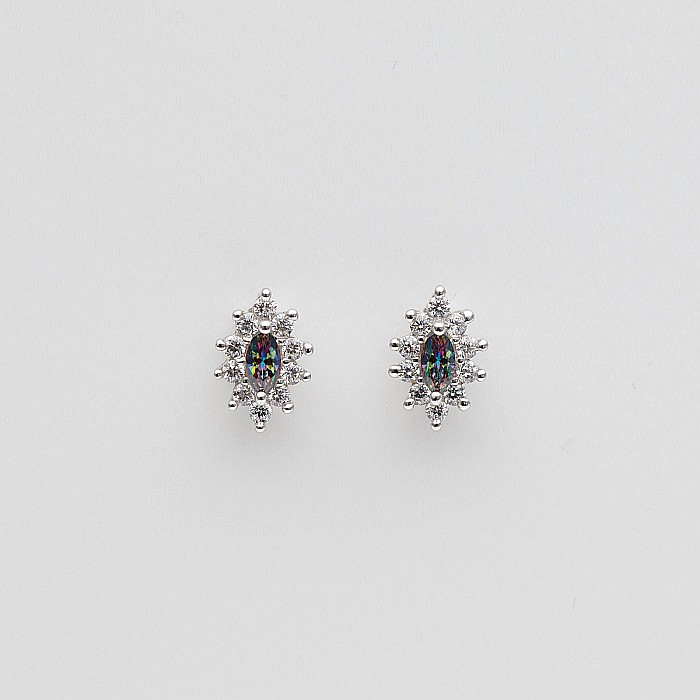 Cercei Tennis Safir Albastru-Verzui [2]