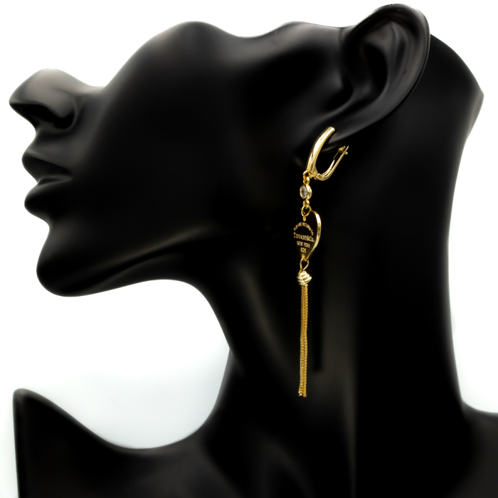 Cercei Tifany Cu Lanț Și Cristal Zirconia [2]