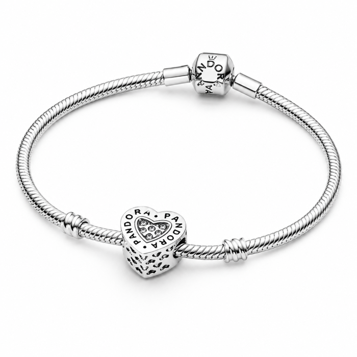 Charm Pandora Style Silver Heart [2]