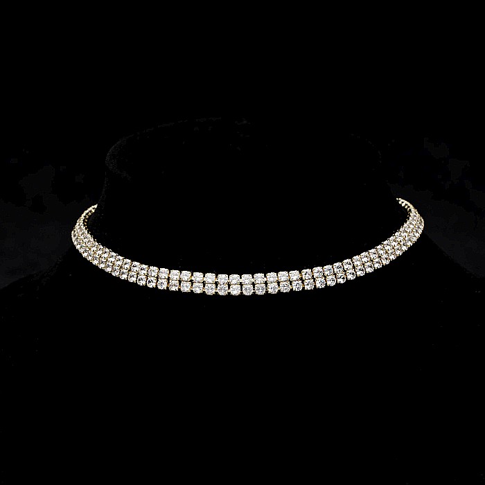 Chocker Tennis Dublu Auriu [2]