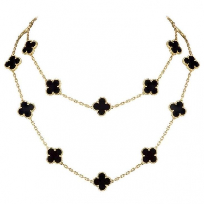 Colier Alhambra Cu 20 Motive Florale Negre [4]